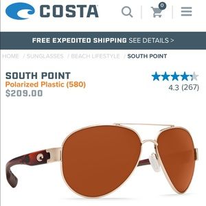 Costa Del Mar - Aviator: South Point sunglasses